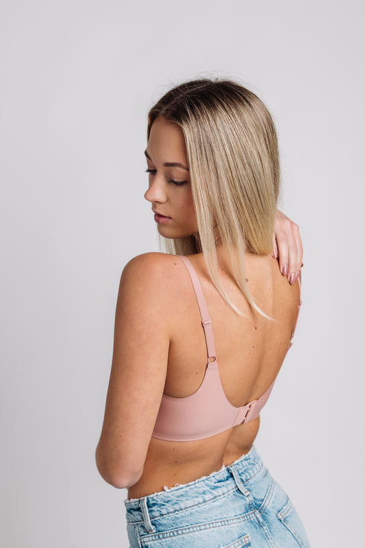 Seamless nedrček POWDER PINK – pogled 2